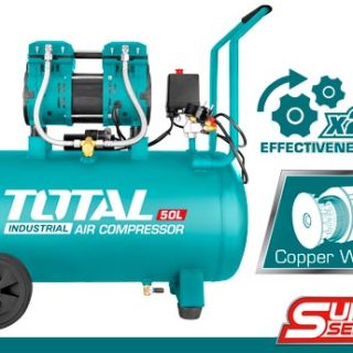 Compresseur d'air Total TCS1120508 Kolda | 50L Silencieux | Sans Huile
