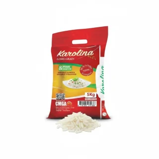 Achetez votre sac de Riz Karolina 25kg sur KoldaExpo. Le meilleur riz long grain 100% sénégalais pour votre famille. Livraison rapide à Kolda, Velingara et Sedhiou.